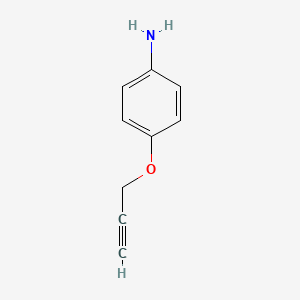 4-(2-Propynyloxy)aniline chemical structure (CAS 26557-78-8)
