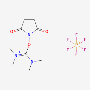 N,N,N',N'-Tetramethyl-O-(N-succinimidyl)uronium Hexafluorophosphate chemical structure (CAS 265651-18-1)