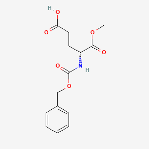 (R)-4-(((Benzyloxy)carbonyl)amino)-5-methoxy-5-oxopentanoic acid chemical structure (CAS 26566-11-0)