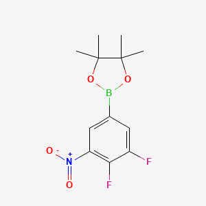 2-(3,4-Difluoro-5-nitrophenyl)-4,4,5,5-tetramethyl-1,3,2-dioxaborolane chemical structure (CAS 2657617-91-7)