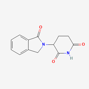 3-(1-Oxoisoindolin-2-yl)piperidine-2,6-dione chemical structure (CAS 26581-81-7)