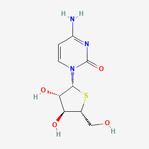 4-Amino-1-((2R,3S,4S,5R)-3,4-dihydroxy-5-(hydroxymethyl)tetrahydrothiophen-2-yl)pyrimidin-2(1H)-one chemical structure (CAS 26599-17-7)