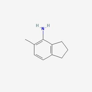 5-Methyl-2,3-dihydro-1H-inden-4-amine chemical structure (CAS 2660235-13-0)