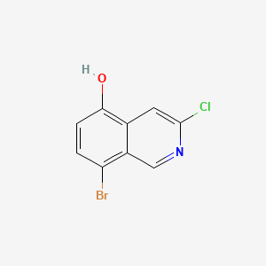 8-Bromo-3-chloroisoquinolin-5-ol chemical structure (CAS 2660256-28-8)