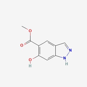 Methyl 6-hydroxy-1H-indazole-5-carboxylate chemical structure (CAS 2665660-81-9)