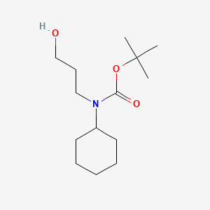 tert-Butyl cyclohexyl(3-hydroxypropyl)carbamate chemical structure (CAS 266690-55-5)