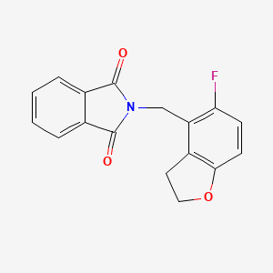2-((5-Fluoro-2,3-dihydrobenzofuran-4-yl)methyl)isoindoline-1,3-dione chemical structure (CAS 2667585-28-4)
