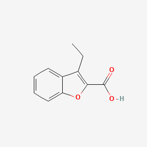 3-Ethyl-1-benzofuran-2-carboxylic acid chemical structure (CAS 26690-96-0)