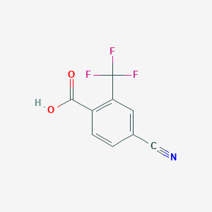 4-Cyano-2-(trifluoromethyl)benzoic acid chemical structure (CAS 267242-09-1)