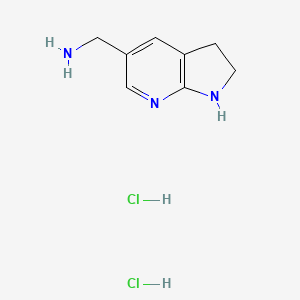 (2,3-Dihydro-1H-pyrrolo[2,3-b]pyridin-5-yl)methanamine dihydrochloride chemical structure (CAS 267413-09-2)