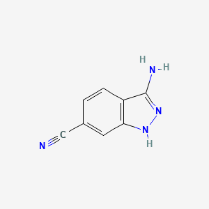 3-Amino-1H-indazole-6-carbonitrile chemical structure (CAS 267413-32-1)