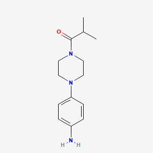 [4-(4-ISobutyrylpiperazin-1-yl)phenyl]amine chemical structure (CAS 267416-91-1)