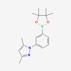 3,5-Dimethyl-1-(3-(4,4,5,5-tetramethyl-1,3,2-dioxaborolan-2-yl)phenyl)-1H-pyrazole chemical structure (CAS 2674178-86-8)