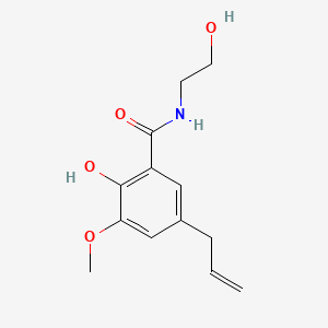 5-Allyl-2-hydroxy-N-(2-hydroxyethyl)-3-methoxybenzamide chemical structure (CAS 26750-81-2)