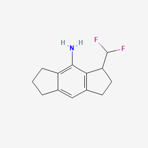 3-(Difluoromethyl)-1,2,3,5,6,7-hexahydro-s-indacen-4-amine chemical structure (CAS 2676862-01-2)