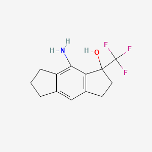 8-Amino-1-(trifluoromethyl)-1,2,3,5,6,7-hexahydro-s-indacen-1-ol chemical structure (CAS 2676863-22-0)