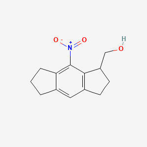 (8-Nitro-1,2,3,5,6,7-hexahydro-s-indacen-1-yl)methanol chemical structure (CAS 2676864-13-2)