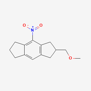 2-(Methoxymethyl)-4-nitro-1,2,3,5,6,7-hexahydro-s-indacene chemical structure (CAS 2676865-19-1)
