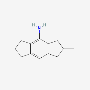 2-Methyl-1,2,3,5,6,7-hexahydro-s-indacen-4-amine chemical structure (CAS 2676867-60-8)