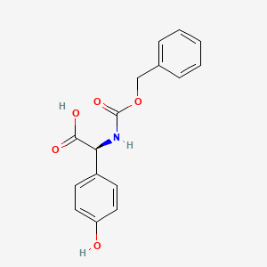 (S)-2-(((Benzyloxy)carbonyl)amino)-2-(4-hydroxyphenyl)acetic acid chemical structure (CAS 26787-76-8)