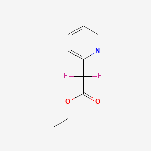 Ethyl 2,2-difluoro-2-(pyridin-2-yl)acetate chemical structure (CAS 267876-28-8)