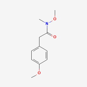 N-Methoxy-2-(4-methoxyphenyl)-N-methylacetamide chemical structure (CAS 267884-96-8)