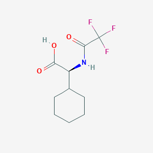 (S)-2-Cyclohexyl-2-(2,2,2-trifluoroacetamido)acetic acid chemical structure (CAS 2679832-44-9)