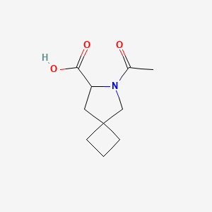 6-Acetyl-6-azaspiro[3.4]octane-7-carboxylic acid chemical structure (CAS 2680549-89-5)
