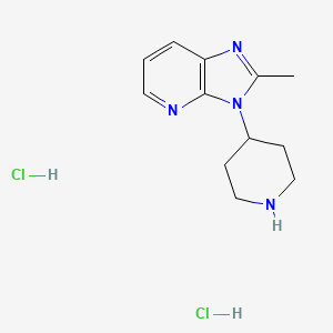 2-Methyl-3-(piperidin-4-yl)-3H-imidazo[4,5-b]pyridine dihydrochloride chemical structure (CAS 2680615-93-2)