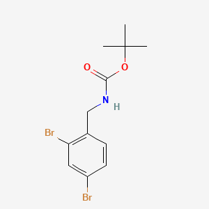 tert-Butyl (2,4-dibromobenzyl)carbamate chemical structure (CAS 2680686-70-6)