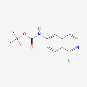 tert-Butyl (1-chloroisoquinolin-6-yl)carbamate chemical structure (CAS 2680703-72-2)