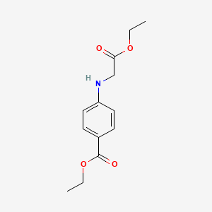 Ethyl 4-((2-ethoxy-2-oxoethyl)amino)benzoate chemical structure (CAS 26815-64-5)