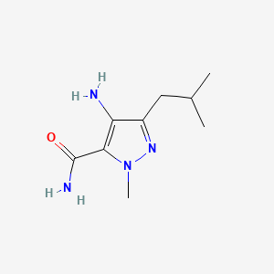 4-Amino-1-methyl-3-(2-methylpropyl)-1H-pyrazole-5-carboxamide chemical structure (CAS 268204-00-8)