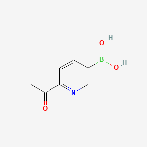 (6-Acetylpyridin-3-yl)boronic acid chemical structure (CAS 2682066-26-6)