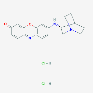 (R)-7-(Quinuclidin-3-ylamino)-3H-phenoxazin-3-one dihydrochloride chemical structure (CAS 2682096-93-9)