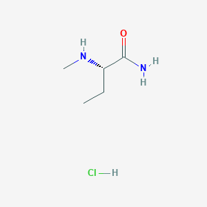 (S)-2-(Methylamino)butanamide hydrochloride chemical structure (CAS 2682097-15-8)