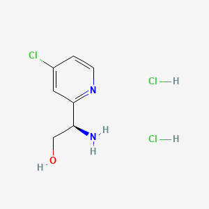 (R)-2-Amino-2-(4-chloropyridin-2-yl)ethanol dihydrochloride chemical structure (CAS 2682097-44-3)