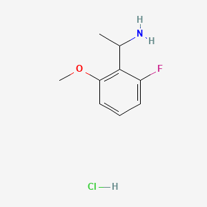 1-(2-Fluoro-6-methoxyphenyl)ethanamine hydrochloride chemical structure (CAS 2682112-46-3)