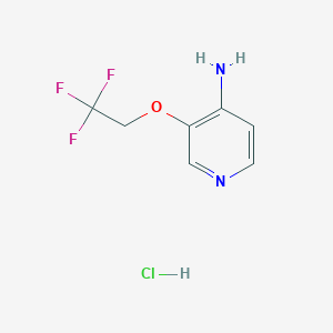 3-(2,2,2-Trifluoroethoxy)pyridin-4-amine hydrochloride chemical structure (CAS 2682112-84-9)