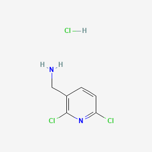 (2,6-Dichloropyridin-3-yl)methanamine hydrochloride chemical structure (CAS 2682112-85-0)