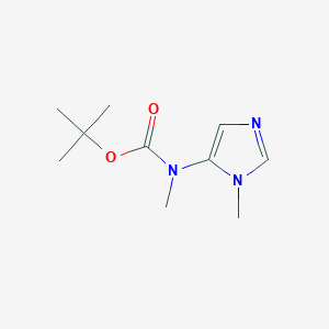 tert-Butyl methyl(1-methyl-1H-imidazol-5-yl)carbamate chemical structure (CAS 2682112-86-1)