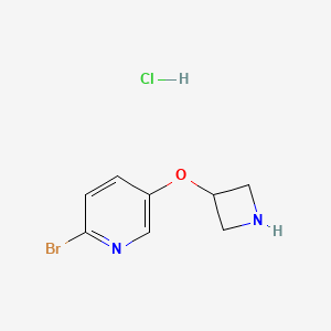 5-(Azetidin-3-yloxy)-2-bromopyridine hydrochloride chemical structure (CAS 2682114-31-2)