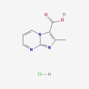 2-Methylimidazo[1,2-a]pyrimidine-3-carboxylic acid hydrochloride chemical structure (CAS 2682115-62-2)