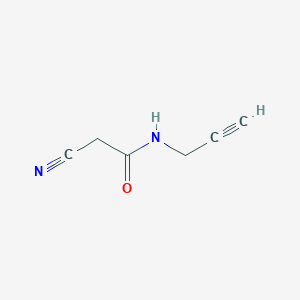 2-Cyano-N-(prop-2-yn-1-yl)acetamide chemical structure (CAS 268222-23-7)