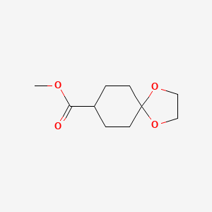 Methyl 1,4-dioxaspiro[4.5]decane-8-carboxylate chemical structure (CAS 26845-47-6)
