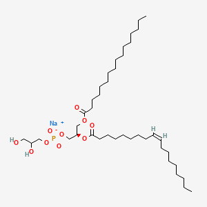 Sodium 2,3-dihydroxypropyl ((R)-2-(oleoyloxy)-3-(palmitoyloxy)propyl) phosphate(Z) chemical structure (CAS 268550-95-4)