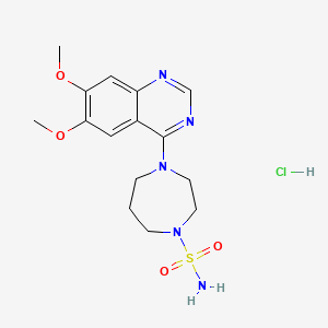 4-(6,7-Dimethoxyquinazolin-4-yl)-1,4-diazepane-1-sulfonamide hydrochloride chemical structure (CAS 2687222-59-7)