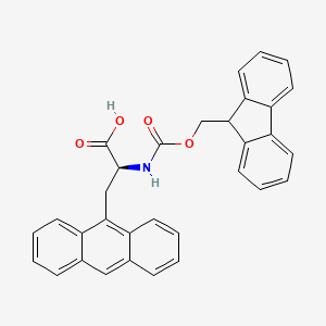 (S)-2-((((9H-Fluoren-9-yl)methoxy)carbonyl)amino)-3-(anthracen-9-yl)propanoic acid chemical structure (CAS 268734-27-6)