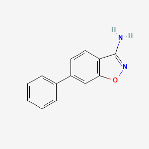 6-Phenylbenzo[d]isoxazol-3-amine chemical structure (CAS 268734-42-5)