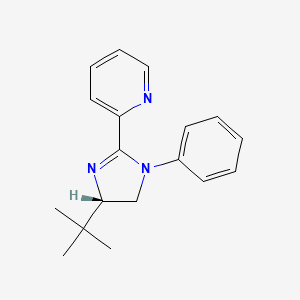 (S)-2-(4-(tert-Butyl)-1-phenyl-4,5-dihydro-1H-imidazol-2-yl)pyridine chemical structure (CAS 2688032-35-9)